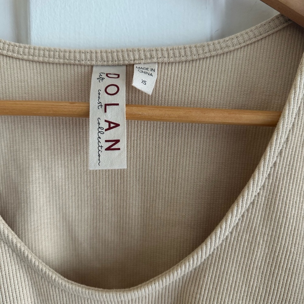DOLAN Anthropologie Ruffle Sheer Sleeve Top Size XS Boho Minimalist - Picture 5 of 7